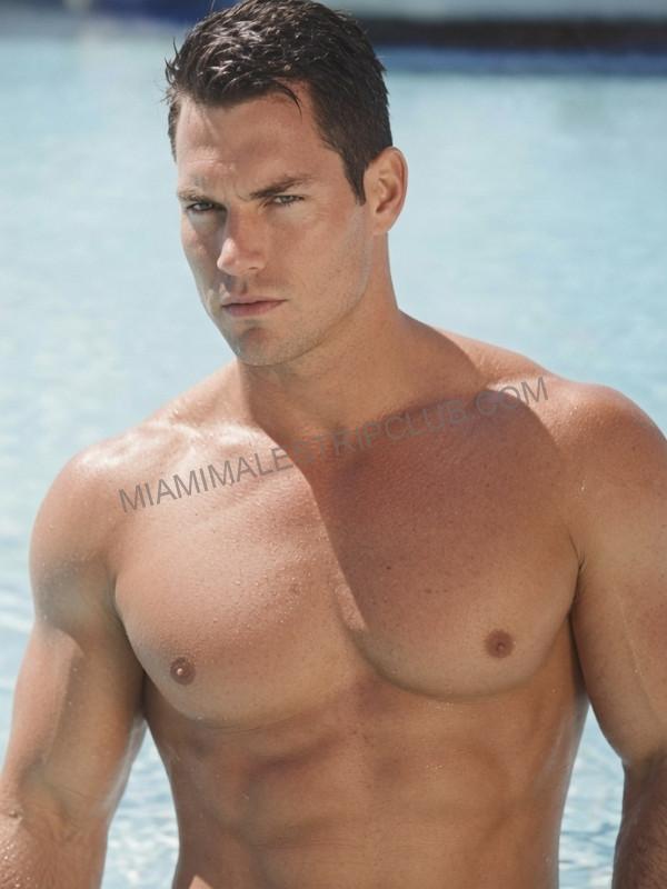 Jason Bobby Lee, Miami male dancer, shirtless by the water